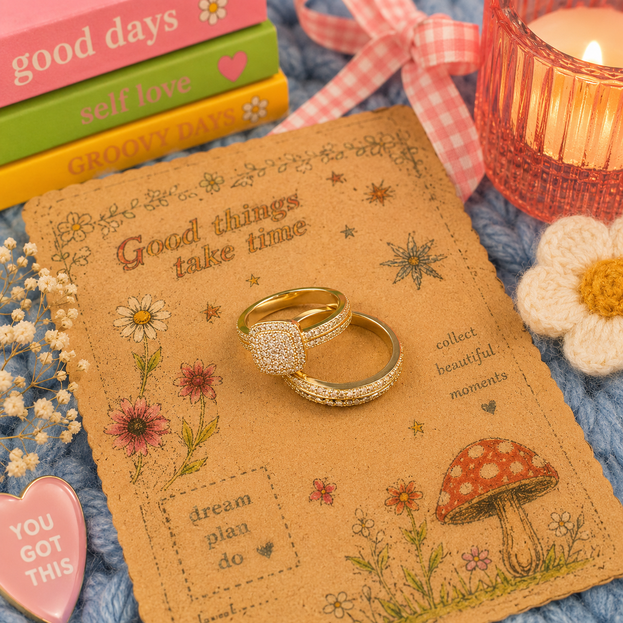 Dreamy bling ring set