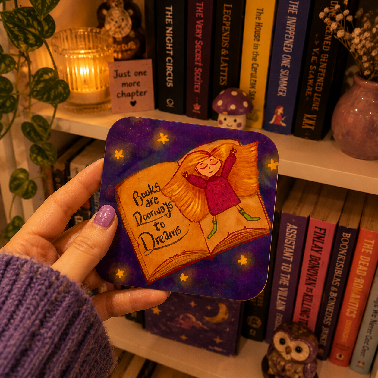 Dreamy Books Coaster
