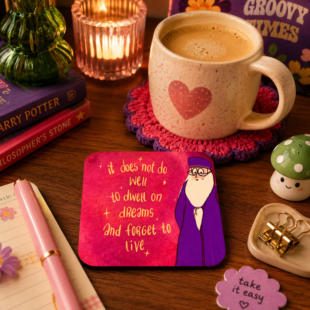 Dumbledore Tea Coaster
