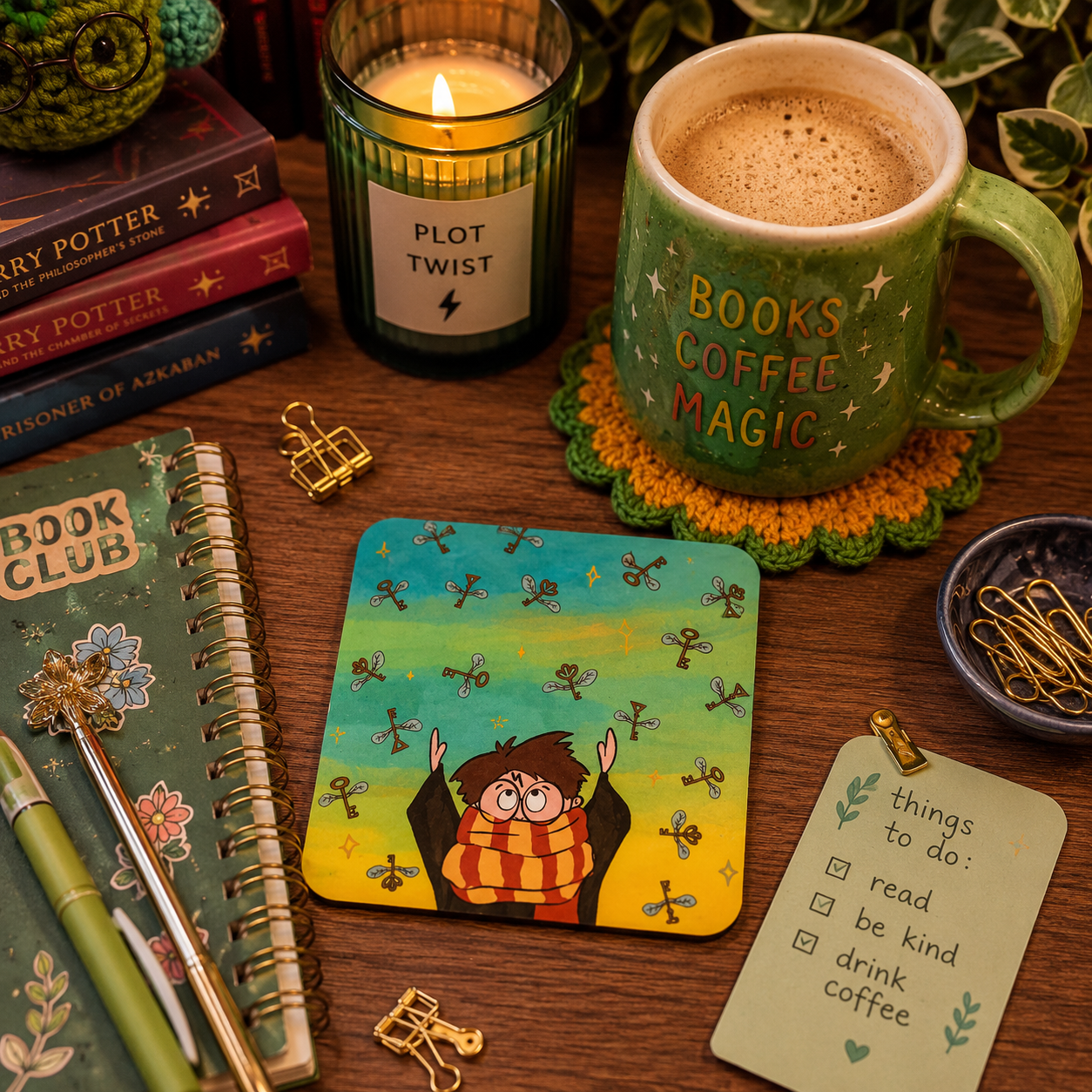 Winged key Tea Coaster