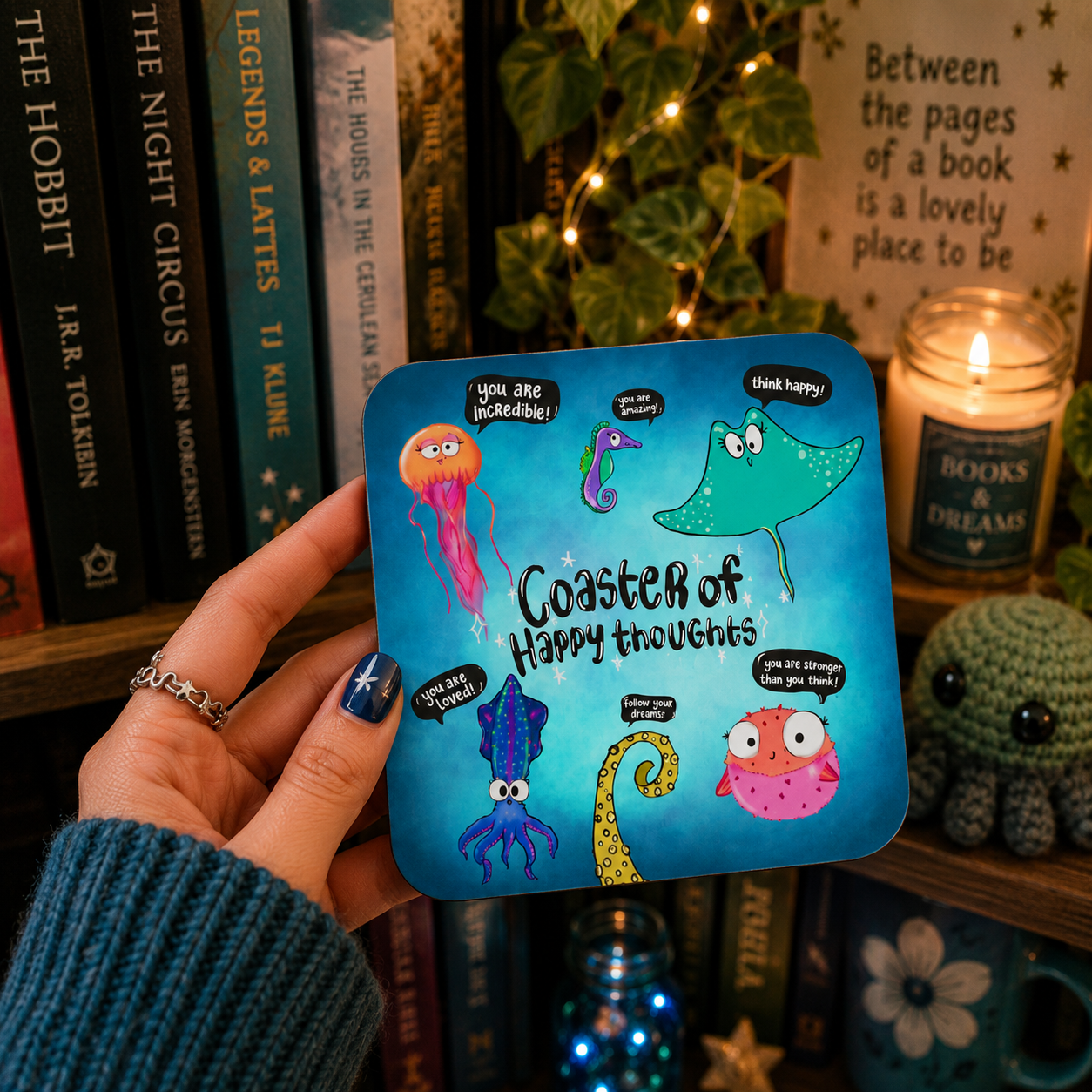 Happy thoughts Tea Coaster