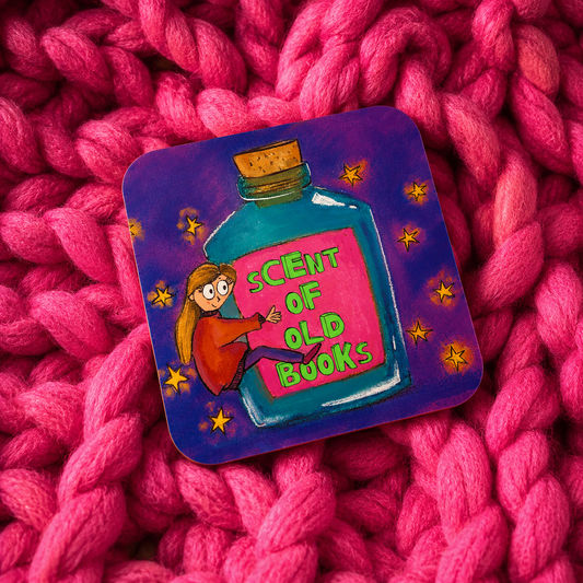 Scent of old book Tea Coaster