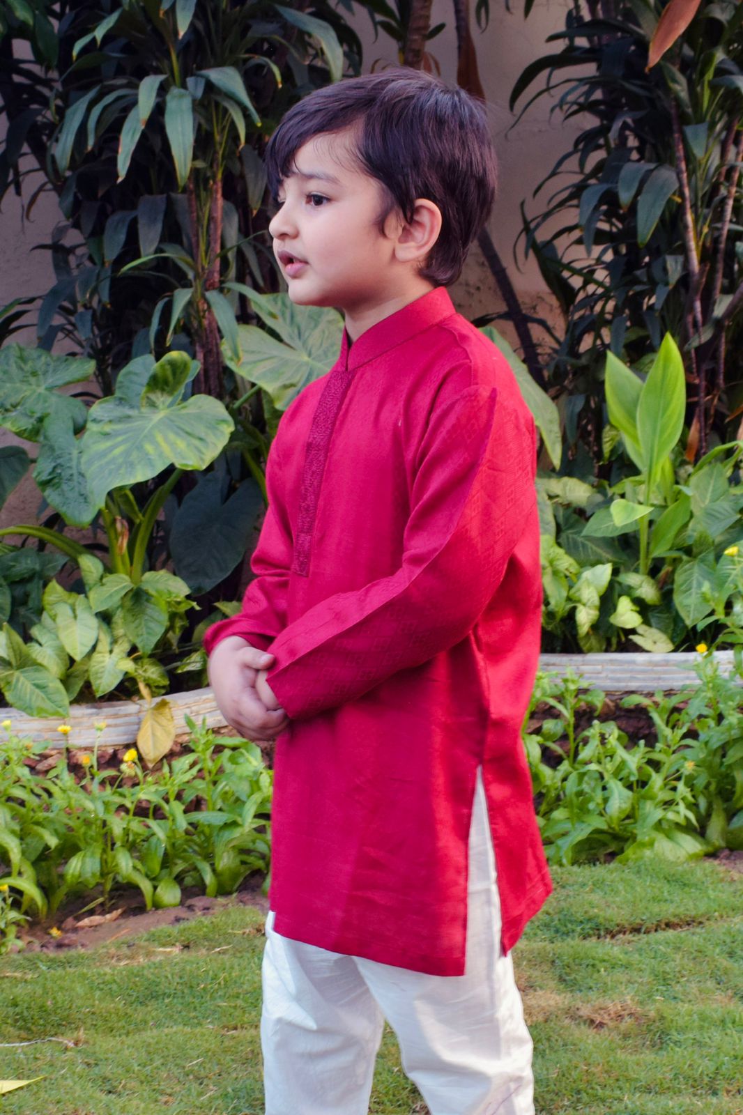 Maroon Kurta