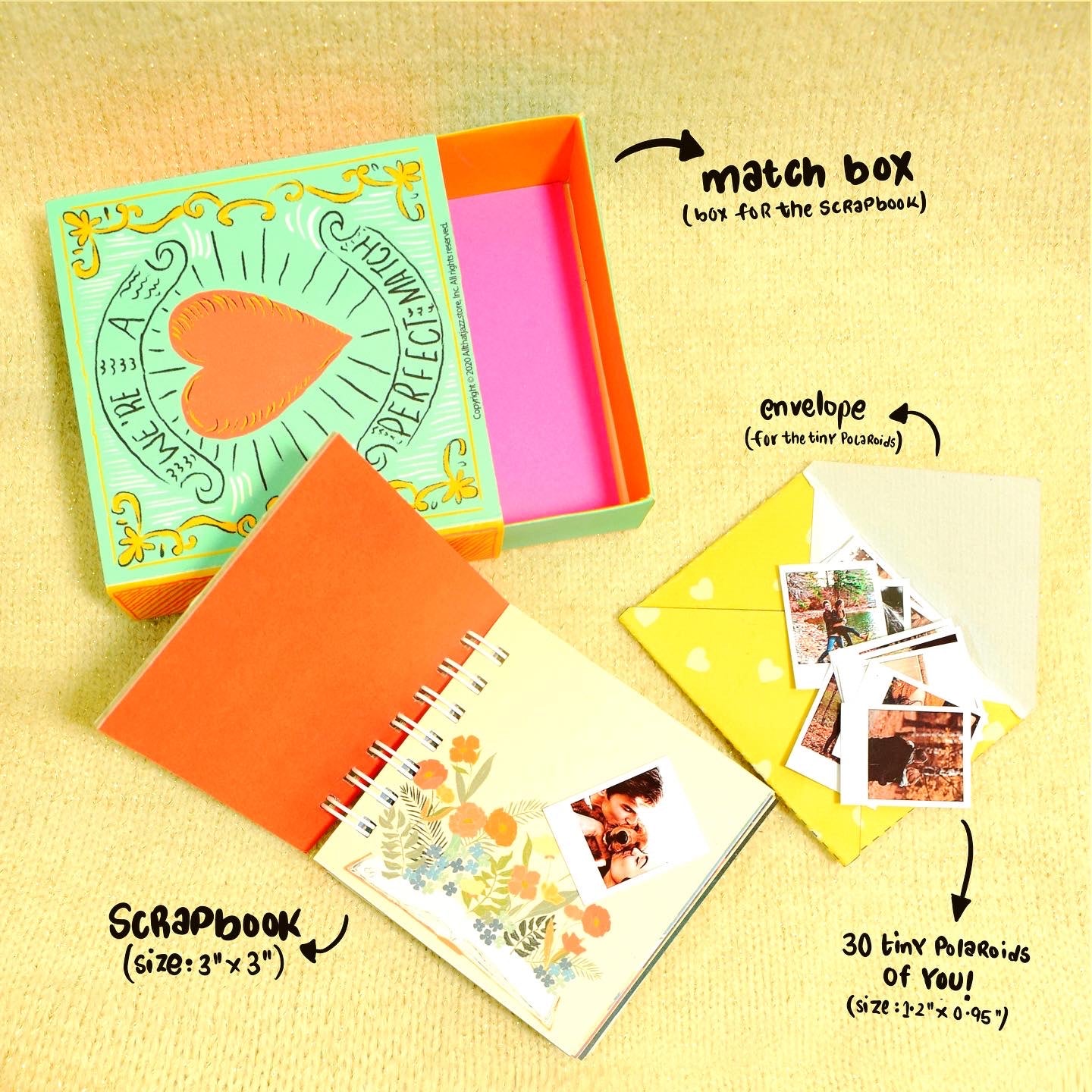 Matchbox scrapbook for Lovers