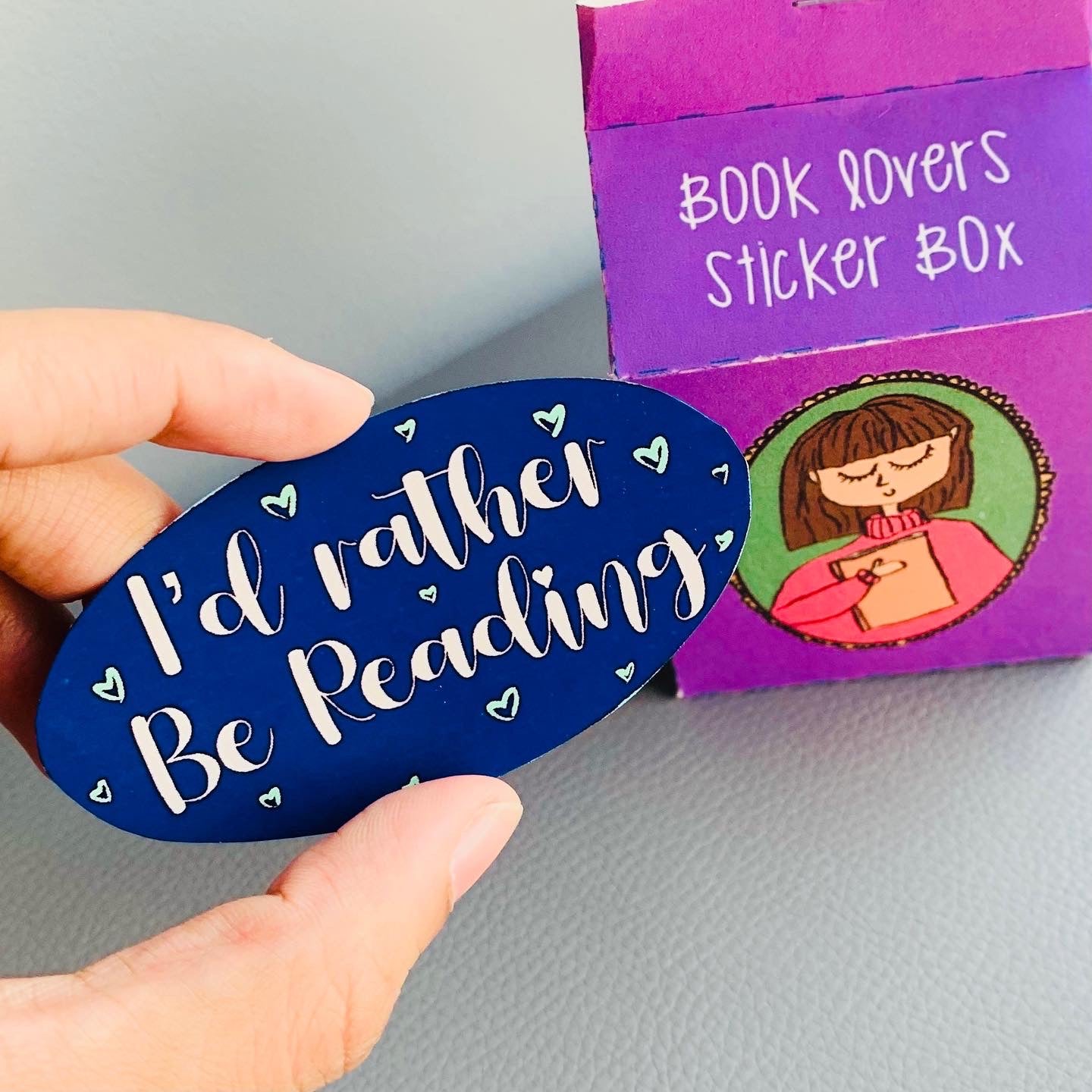 Book Worm Sticker Box