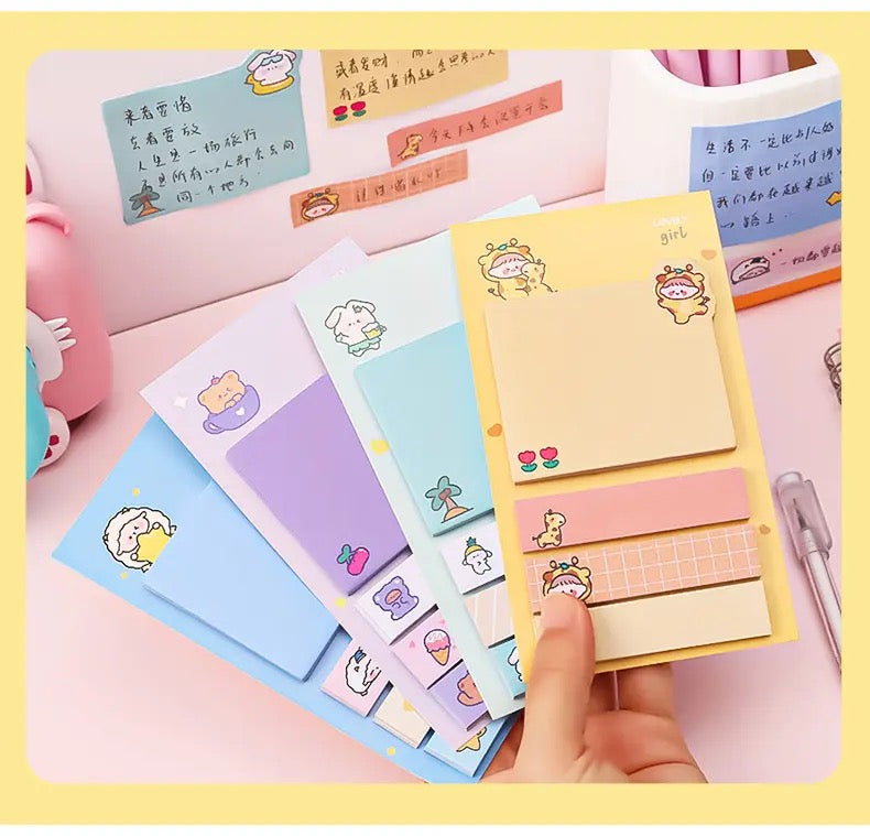 Cute animal sticky note set