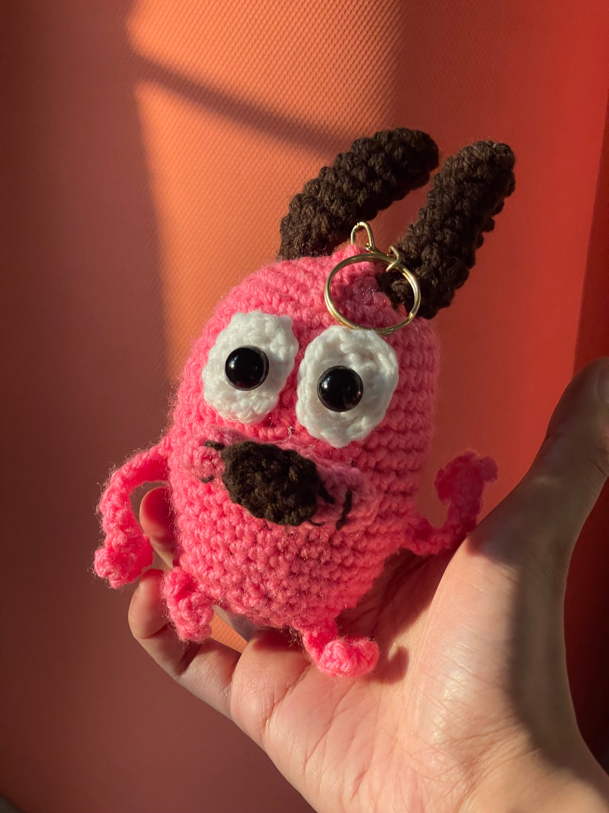 Courage crochet keychain