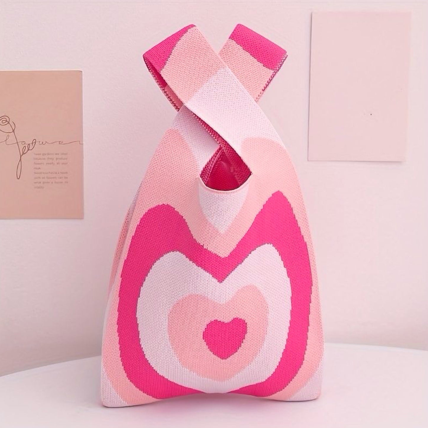 Pink Heart Beauty Bag
