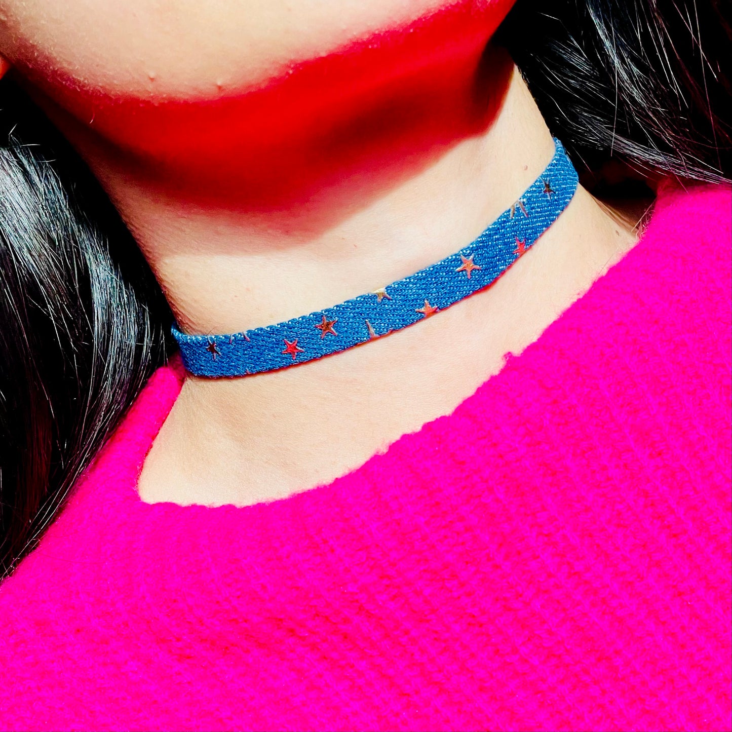 Denim Choker