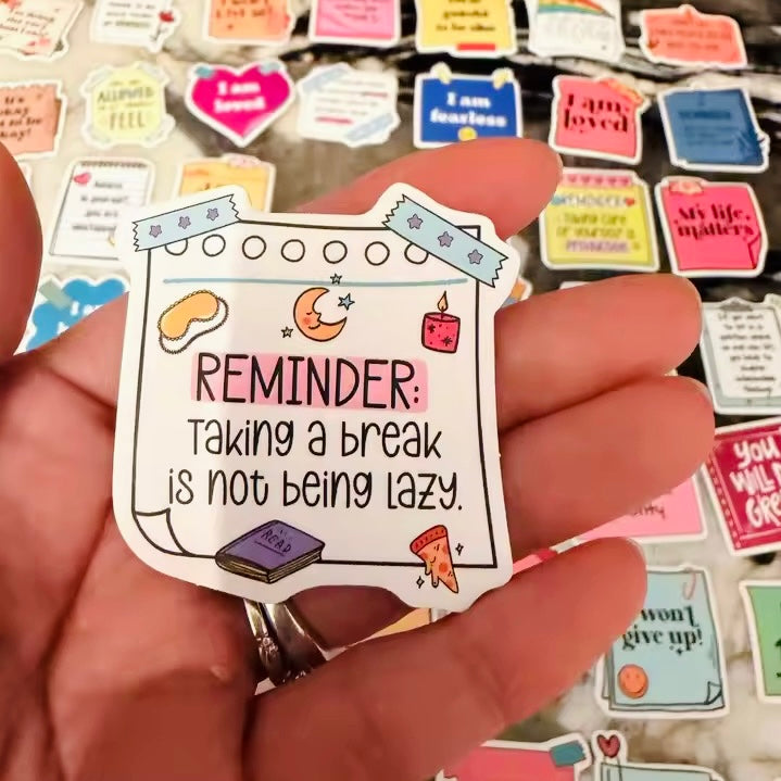 50pcs Waterproof Affirmation Stickers