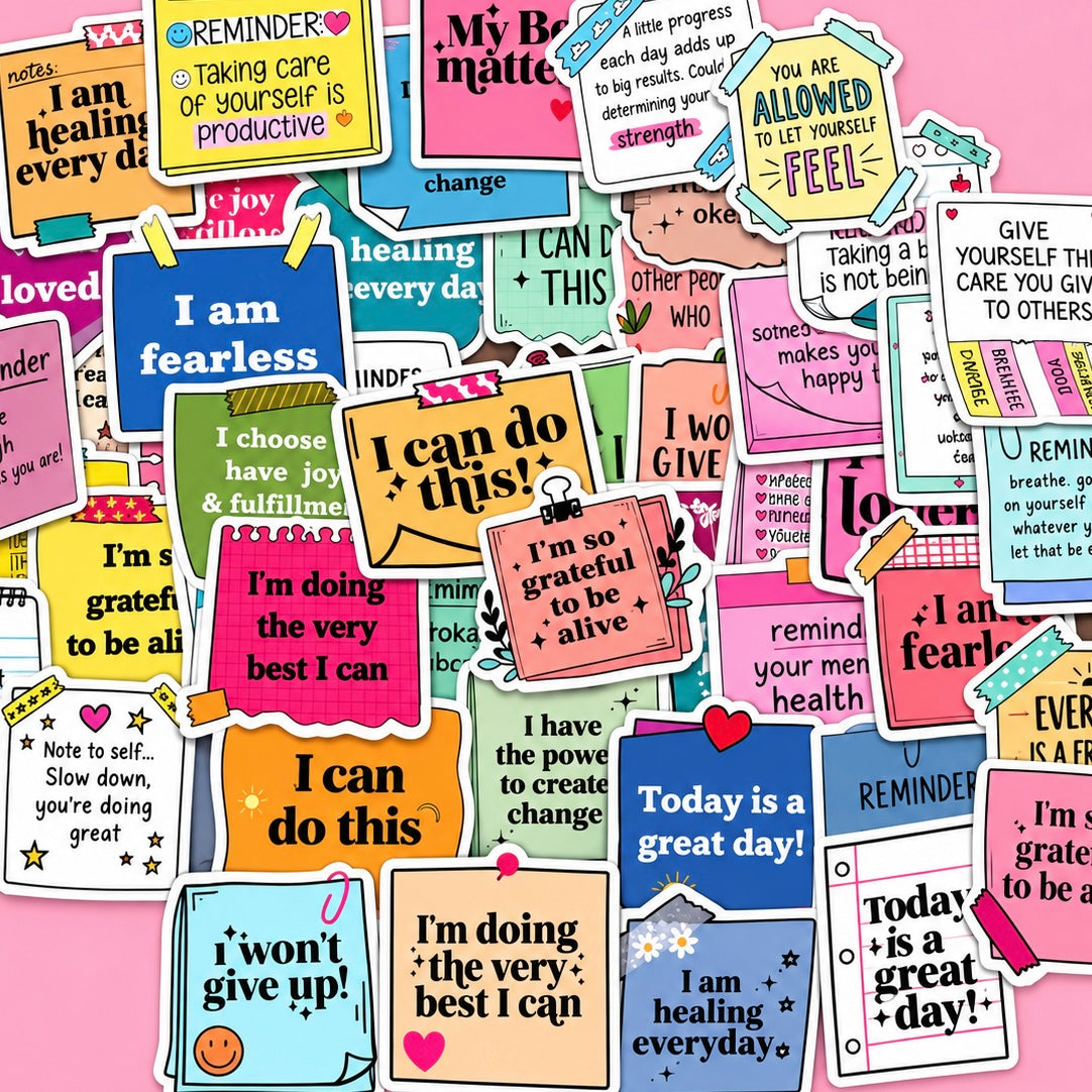 50pcs Waterproof Affirmation Stickers
