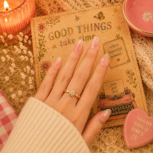 Golden flake ring