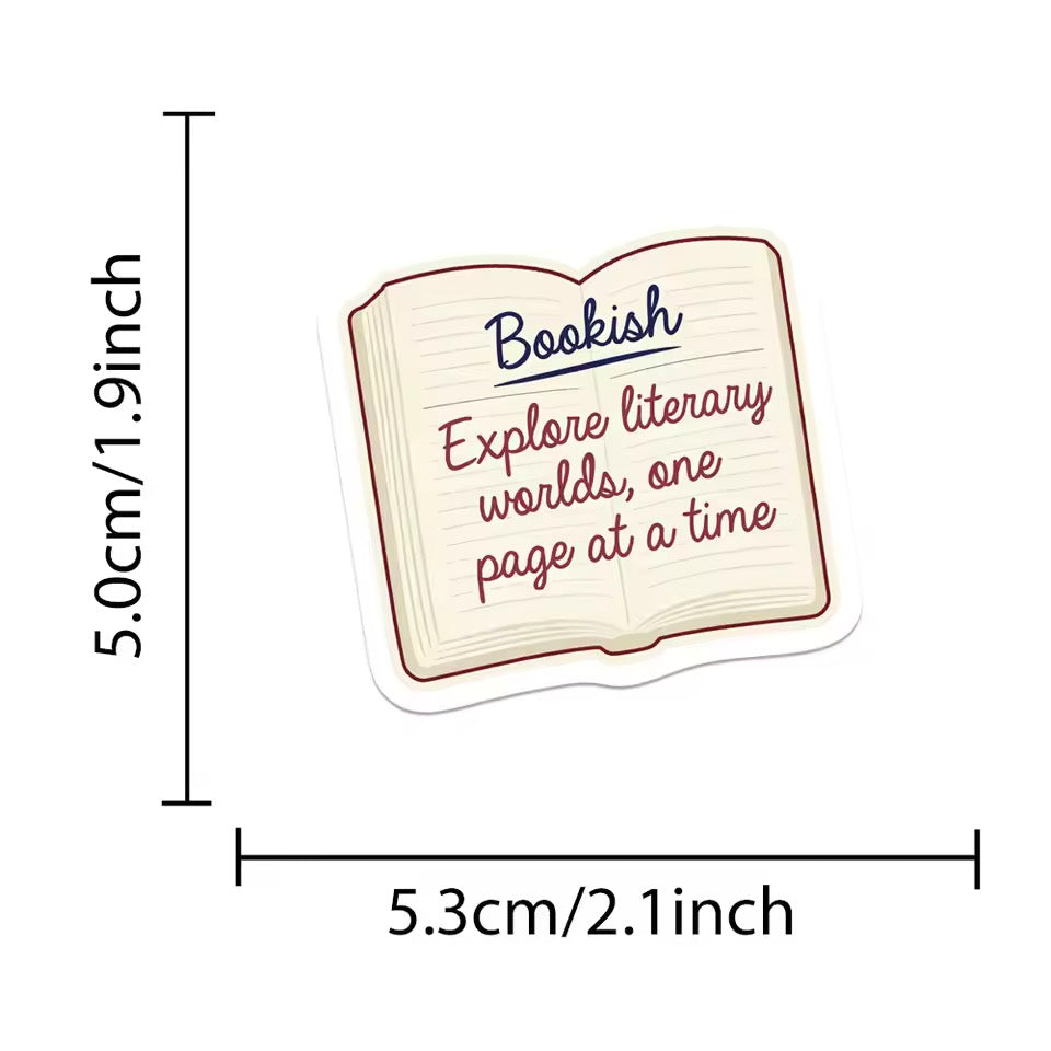 50pcs Waterproof Bookish Love Stickers