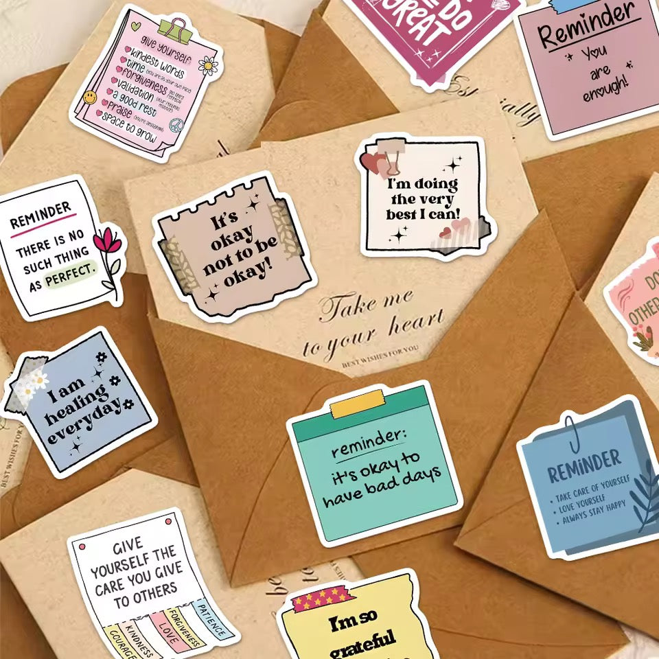 50pcs Waterproof Affirmation Stickers