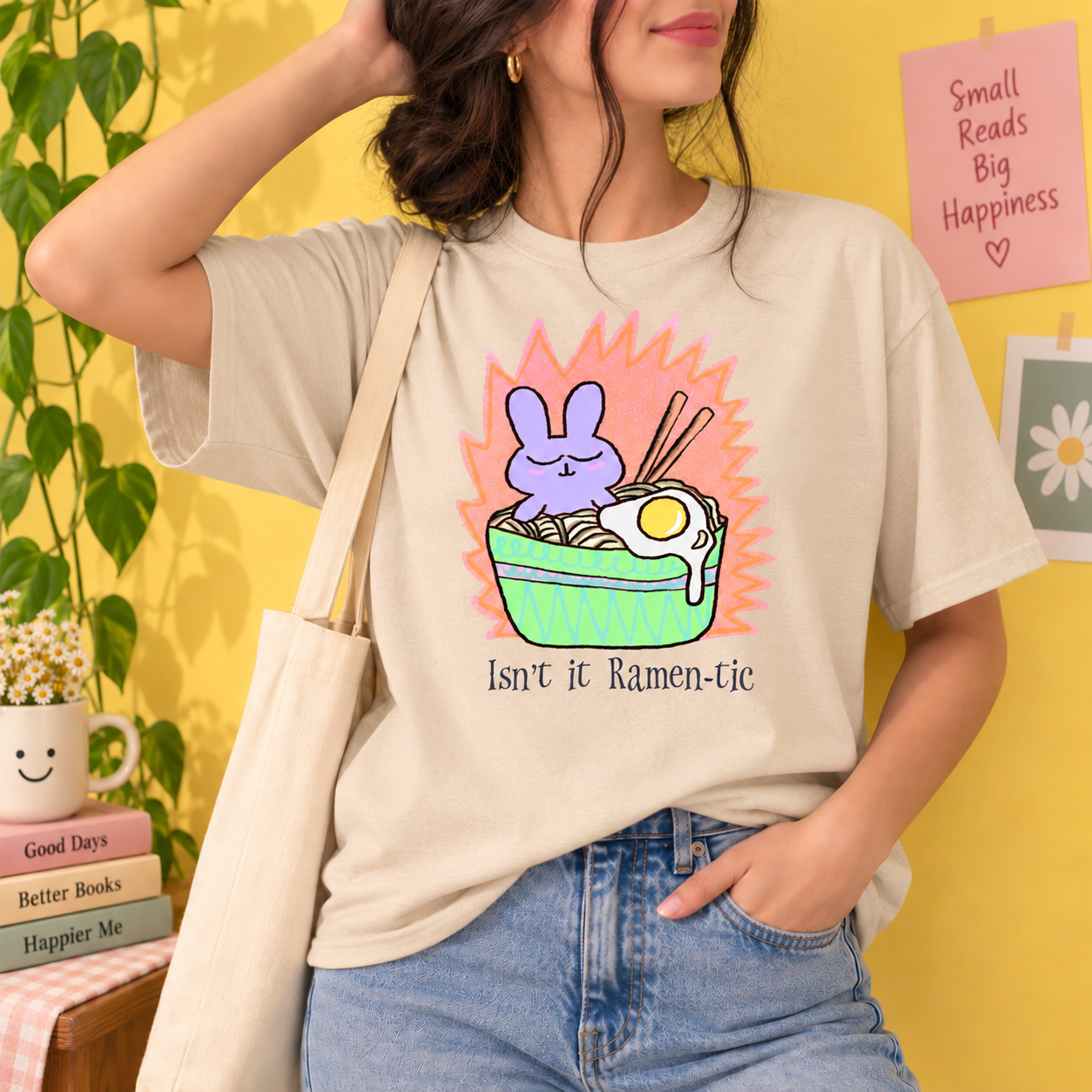Isn’t It Ramen-tic Graphic T-Shirt – Cute Ramen Bunny Tee