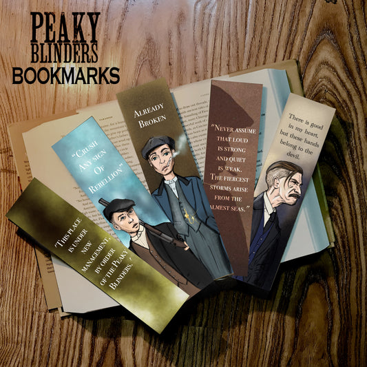 Peaky Blinders bookmark set of 5