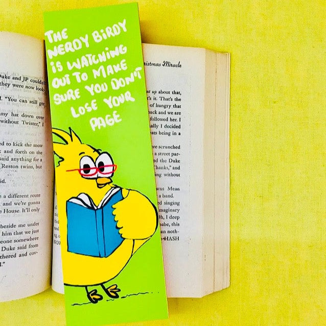 Nerdy birdy bookmark