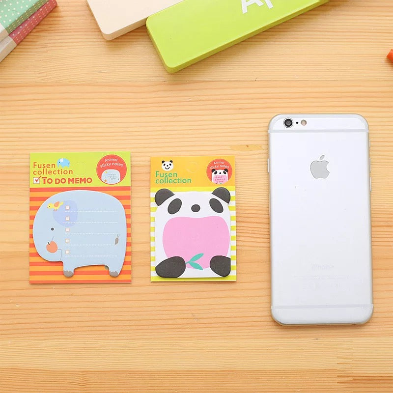 cute animal sticky notes