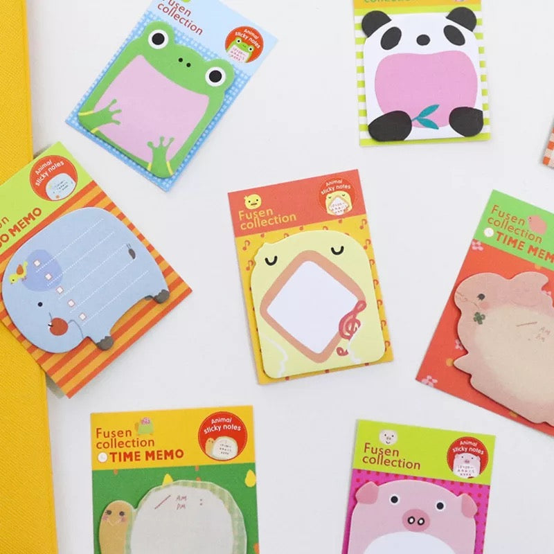 cute animal sticky notes