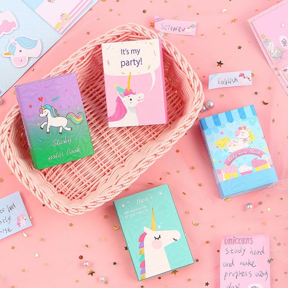 Unicorn sticky note book