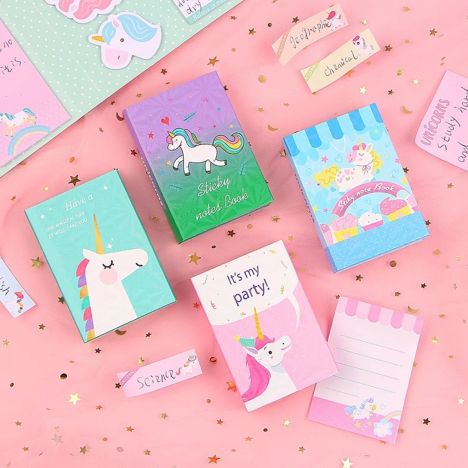 Unicorn sticky note book