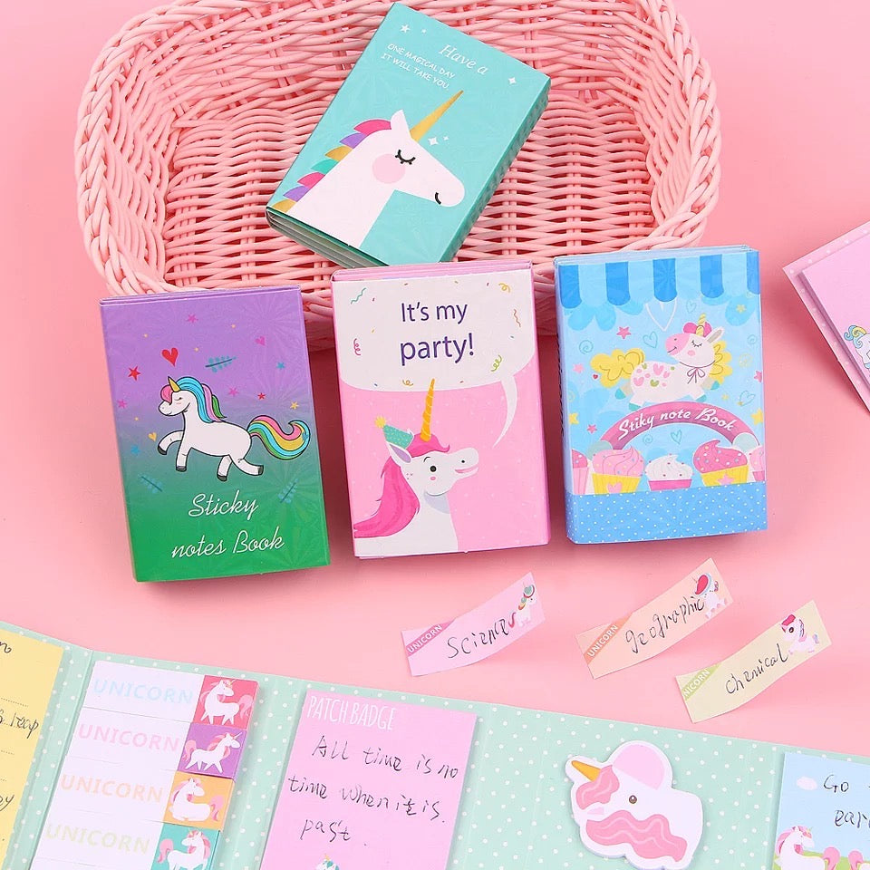 Unicorn sticky note book