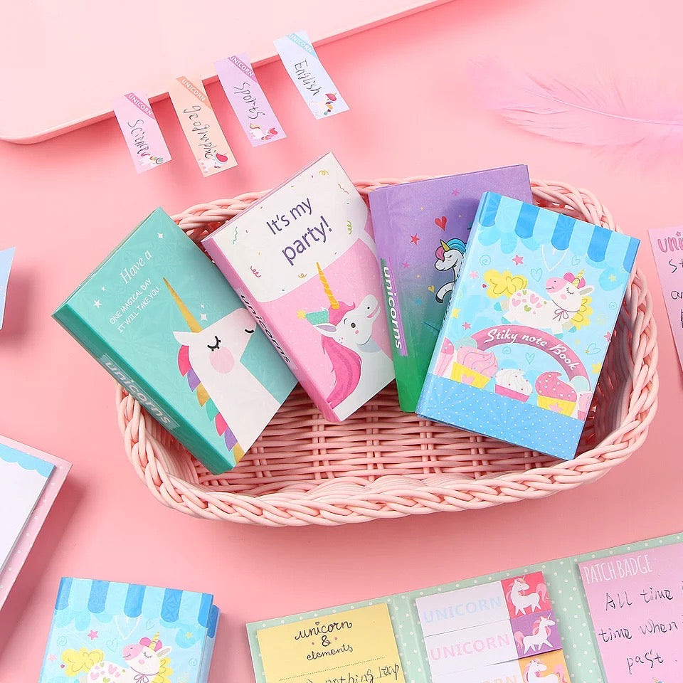 Unicorn sticky note book