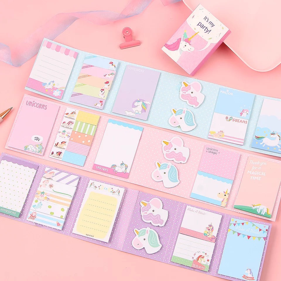 Unicorn sticky note book