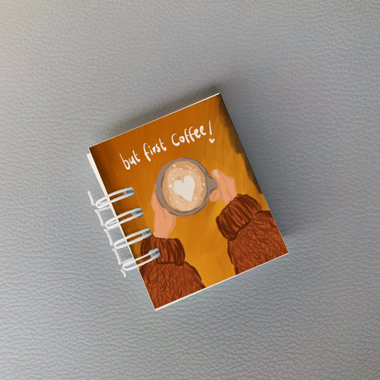 Coffee first miniature notebook