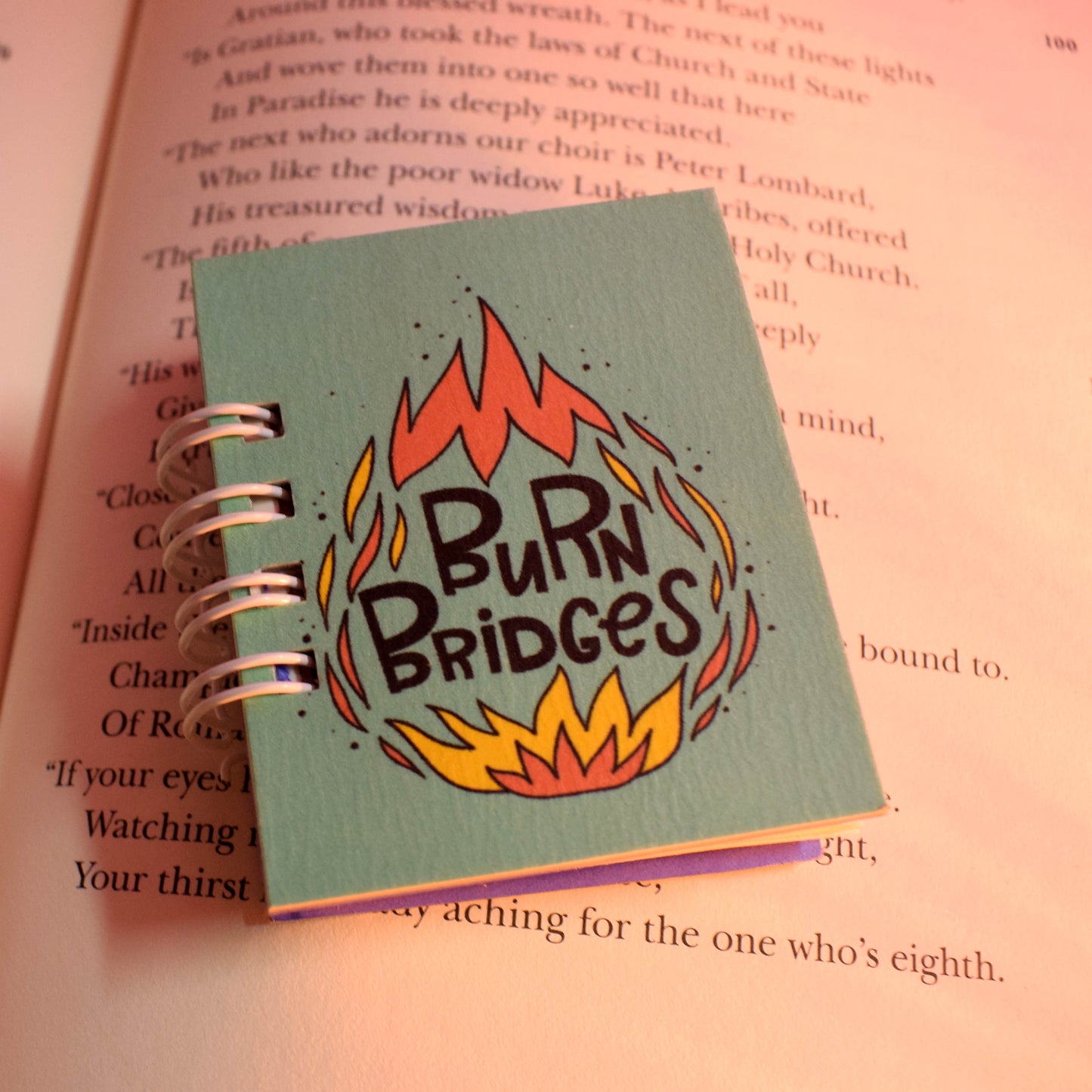 Burn bridges miniature notebook