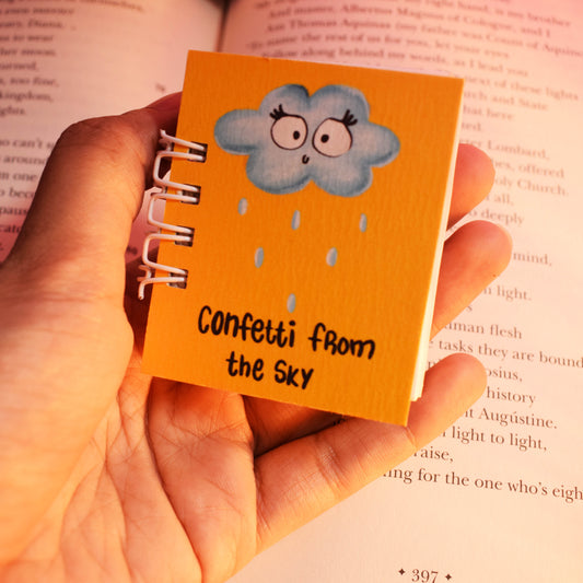 Confetti miniature notebook