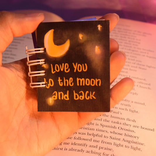 Love you to the moon miniature notebook