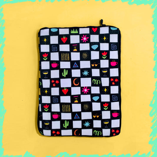 Funky Chess Board Laptop Sleeve