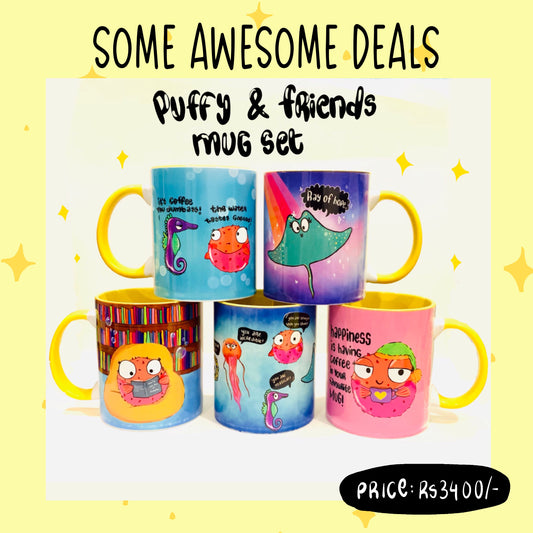 Puffy & friends mug set